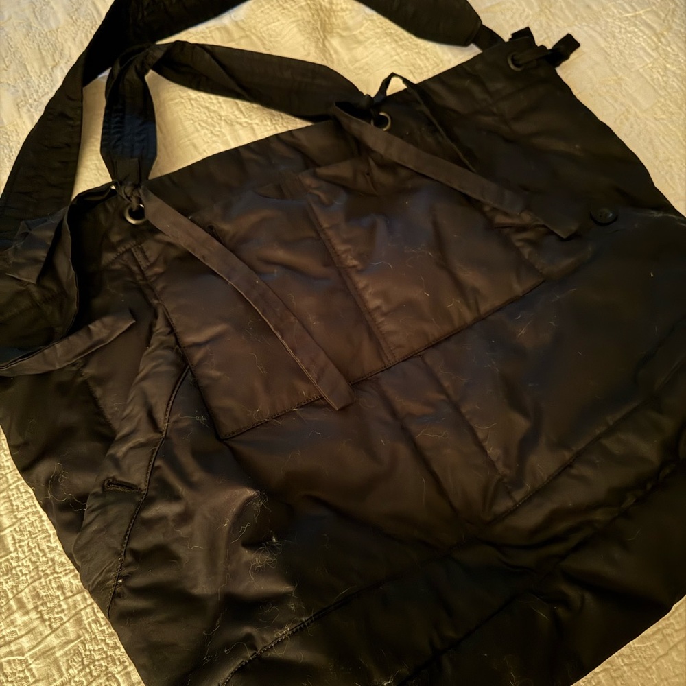 Casey Casey Stylish Black Mili Cargo Tote Bag